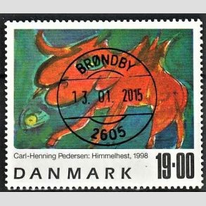 FRIMRKER DANMARK | 1998 - AFA 1190 - Frimrkekunst 1. - 19,00 Kr. Himmelhest flerfarvet - Pragt Stemplet