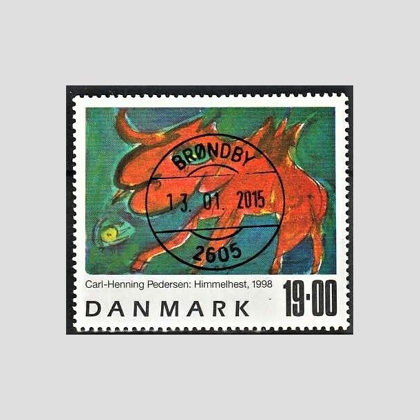 FRIMRKER DANMARK | 1998 - AFA 1190 - Frimrkekunst 1. - 19,00 Kr. Himmelhest flerfarvet - Pragt Stemplet