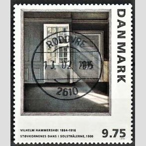 FRIMRKER DANMARK | 1997 - AFA 1158 - Vilh. Hammershj - 9,75 Kr. flerfarvet - Lux Stemplet