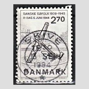 FRIM�RKER DANMARK | 1984 - AFA 805 - Normandiets invation danske skibe - 2,70 Kr. brun - Pragt Stemplet