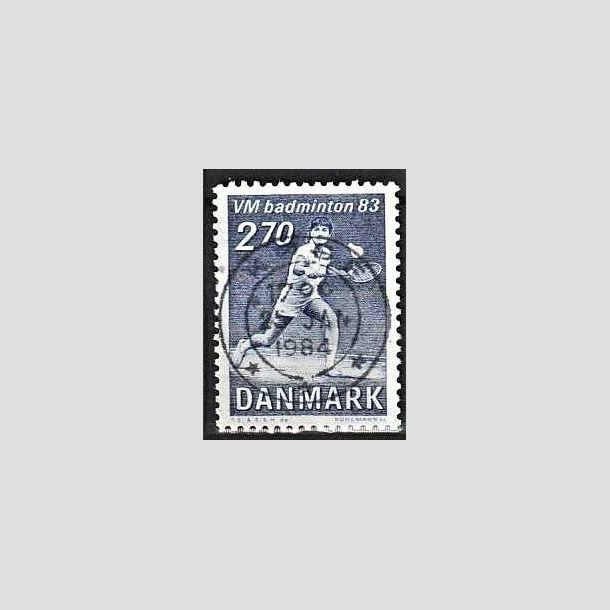 FRIMRKER DANMARK | 1983 - AFA 767 - WM i Badminton - 2,70 Kr. bl - Pragt Stemplet