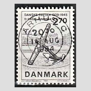 FRIM�RKER DANMARK | 1984 - AFA 805 - Normandiets invation danske skibe - 2,70 Kr. brun - Pragt Stemplet