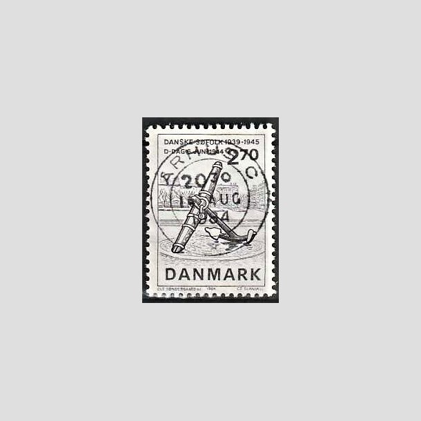 FRIMRKER DANMARK | 1984 - AFA 805 - Normandiets invation danske skibe - 2,70 Kr. brun - Pragt Stemplet