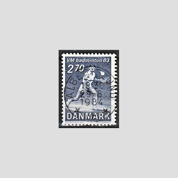 FRIMRKER DANMARK | 1983 - AFA 767 - WM i Badminton - 2,70 Kr. bl - Pragt Stemplet