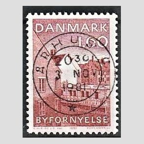 FRIM�RKER DANMARK | 1981 - AFA 735 - Byfornyelse - 1,60 Kr. r�d - Pragt Stemplet �rhus C
