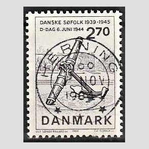 FRIM�RKER DANMARK | 1984 - AFA 805 - Normandiets invation danske skibe - 2,70 Kr. brun - Pragt Stemplet