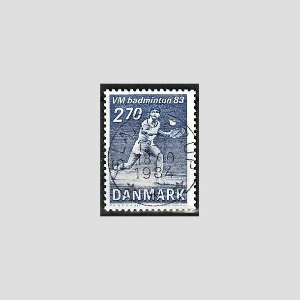 FRIMRKER DANMARK | 1983 - AFA 767 - WM i Badminton - 2,70 Kr. bl - Pragt Stemplet