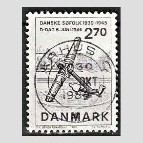 FRIM�RKER DANMARK | 1984 - AFA 805 - Normandiets invation danske skibe - 2,70 Kr. brun - Pragt Stemplet