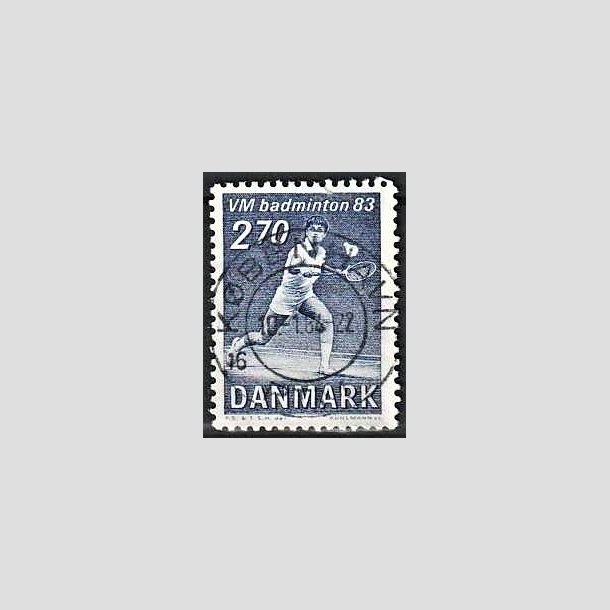 FRIMRKER DANMARK | 1983 - AFA 767 - WM i Badminton - 2,70 Kr. bl - Pragt Stemplet