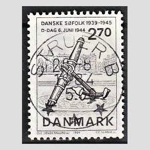 FRIM�RKER DANMARK | 1984 - AFA 805 - Normandiets invation danske skibe - 2,70 Kr. brun - Pragt Stemplet