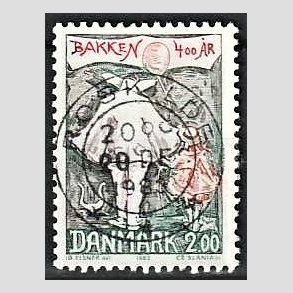 FRIM�RKER DANMARK | 1983 - AFA 766 - Dyrehavsbakken 400 �r - 2,00 Kr. flerfarvet - Pragt Stemplet