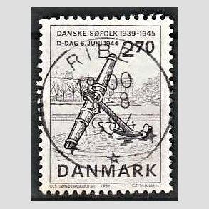 FRIM�RKER DANMARK | 1984 - AFA 805 - Normandiets invation danske skibe - 2,70 Kr. brun - Pragt Stemplet
