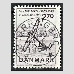 FRIM�RKER DANMARK | 1984 - AFA 805 - Normandiets invation danske skibe - 2,70 Kr. brun - Pragt Stemplet Bjerringbro