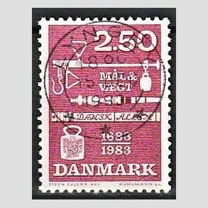 FRIM�RKER DANMARK | 1983 - AFA 780 - M�ling og vejning - 2,50 Kr. r�d - Pragt Stemplet