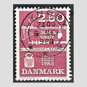 FRIM�RKER DANMARK | 1983 - AFA 780 - M�ling og vejning - 2,50 Kr. r�d - Pragt Stemplet