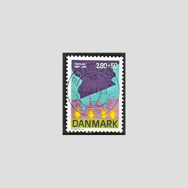 FRIMRKER DANMARK | 1985 - AFA 831 - 40-ret for befrielsen - 2,80 + 50 re Kr. flerfarvet - Pragt Stemplet