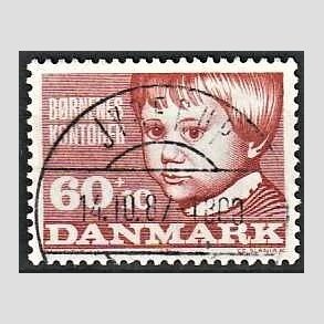 FRIMRKER DANMARK | 1971 - AFA 512 - Brnenes kontor - 60 + 10 re brunrd - Pragt Stemplet