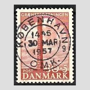 FRIMRKER DANMARK | 1953 - AFA 345 - Skamlingsbanken - 30 + 5 re rd - Pragt Stemplet