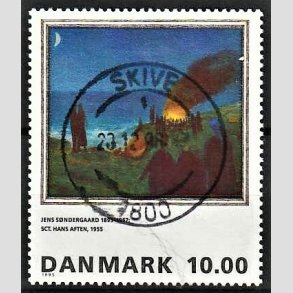 FRIMRKER DANMARK | 1995 - AFA 1099 - Maleriserie 8. - 10,00 Kr. Jens Sndergaard - Pragt Stemplet