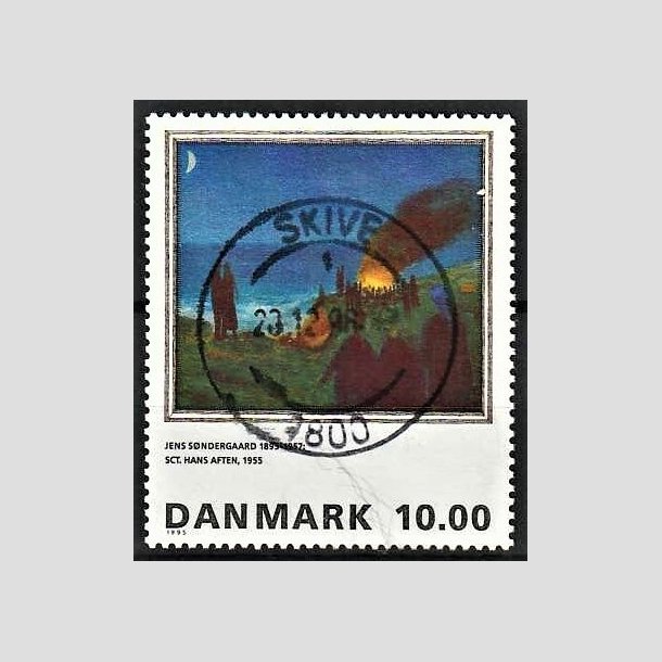 FRIMRKER DANMARK | 1995 - AFA 1099 - Maleriserie 8. - 10,00 Kr. Jens Sndergaard - Pragt Stemplet