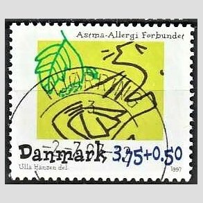 FRIMRKER DANMARK | 1997 - AFA 1146 - Astma-Allergi Forbundet - 3,75 + 0,50 Kr. flerfarvet - Pragt Stemplet