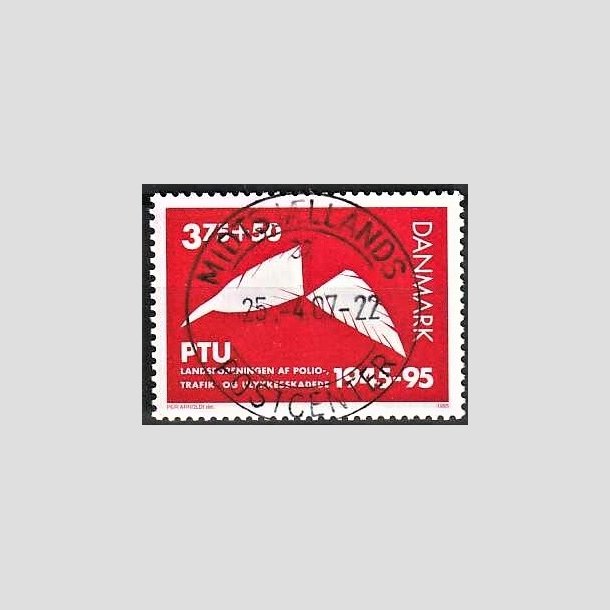 FRIMRKER DANMARK | 1995 - AFA 1096 - PTU - 3,75 Kr. + 50 re rd - Pragt Stemplet Midtsjlland