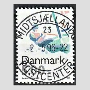 FRIM�RKER DANMARK | 1996 - AFA 1113 - Sport - 5,00 Kr. flerfarvet - Pragt Stemplet