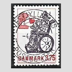 FRIM�RKER DANMARK | 1992 - AFA 1029 - Danske tegneseriefigurer - 3,75 Kr. violet/r�d - Pragt Stemplet