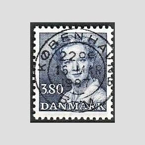 FRIMRKER DANMARK | 1985 - AFA 822 - Dronning Margrethe - 3,80 Kr. bl - Pragt Stemplet
