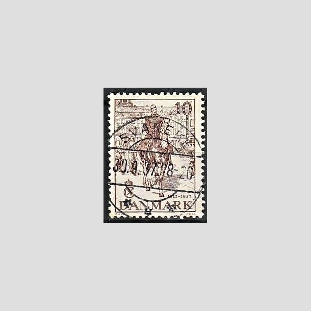 FRIMRKER DANMARK | 1937 - AFA 240 - Chr. X 25 re jubilum 10 re brun - Lux Stemplet Svaneke