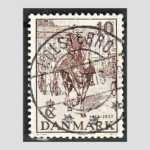 FRIM�RKER DANMARK | 1937 - AFA 240 - Chr. X 25 �re jubil�um 10 �re brun - Lux Stemplet Holstebro