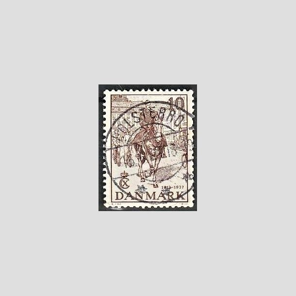 FRIMRKER DANMARK | 1937 - AFA 240 - Chr. X 25 re jubilum 10 re brun - Lux Stemplet Holstebro