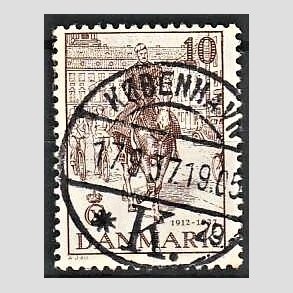 FRIM�RKER DANMARK | 1937 - AFA 240 - Chr. X 25 �re jubil�um 10 �re brun - Lux Stemplet K�benhavn