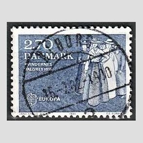 FRIM�RKER DANMARK | 1982 - AFA 748 - Europam�rker - 2,70 Kr. bl� - Lux Stemplet �lborg