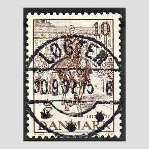 FRIM�RKER DANMARK | 1937 - AFA 240 - Chr. X 25 �re jubil�um 10 �re brun - Lux Stemplet L�gten