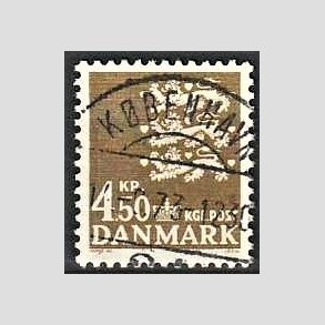FRIMRKER DANMARK | 1972 - AFA 530 - Rigsvben 4,50 Kr. olivenbrun - Lux Stemplet