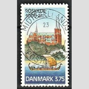 FRIM�RKER DANMARK | 1998 - AFA 1169 - Roskilde 1000 �r. - 3,75 Kr. flerfarvet - Pragt Stemplet