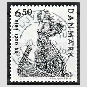 FRIMRKER DANMARK | 2010 - AFA 1615 - Ribe 1300 r - 6,50 Kr. grlig - Pragt Stemplet