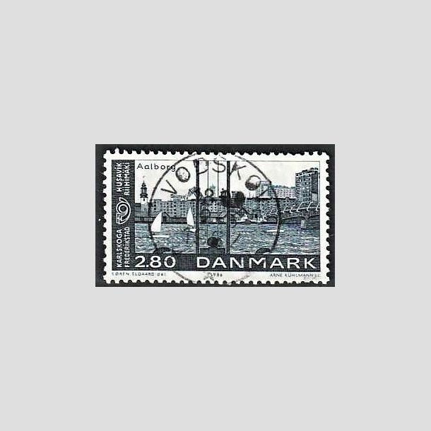 FRIMRKER DANMARK | 1986 - AFA 859 - Venskabsbyer - 2,80 Kr. bl - Pragt Stemplet