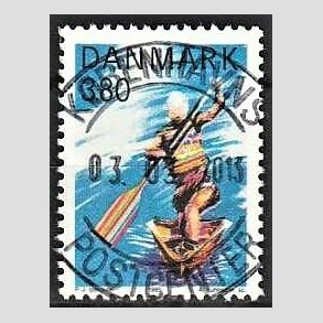 FRIM�RKER DANMARK | 1985 - AFA 837 - Sport - 3,80 Kr. flerfarvet - Pragt Stemplet