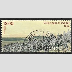 FRIM�RKER DANMARK | 2014 - AFA 1771 - Dybb�l 1864 - 18,00 Kr. flerfarvet - Pragt Stemplet