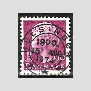 FRIMRKER DANMARK | 1974 - AFA 562 - Dronning Margrethe - 90 re violet - Pragt Stemplet