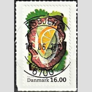 FRIM�RKER DANMARK | 2012 - AFA 1704 - Sm�rrebr�d - 16,00 Kr. flerfarvet - Pragt Stemplet
