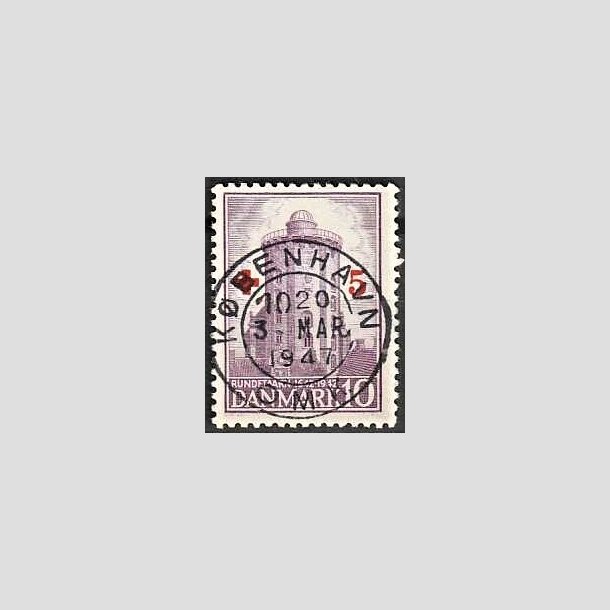 FRIMRKER DANMARK | 1944 - AFA 283 - Rde Kors provisorium - + 5/ 10 re violet - Pragt Stemplet Kbenhavn