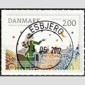 FRIM�RKER DANMARK | 2012 - AFA 1710 - H.C. Andersens eventyr - 2,00 Kr. flerfarvet - Pragt Stemplet Esbjerg