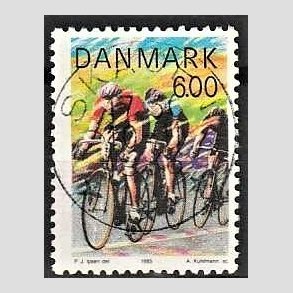 FRIM�RKER DANMARK | 1985 - AFA 838 - Sport - 6,00 Kr. flerfarvet - Pragt Stemplet SKAGEN