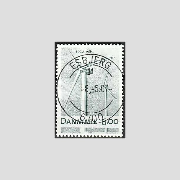 FRIMRKER DANMARK | 2007 - AFA 1494 - Danske vindmller - 6,00 Kr. grn - Pragt Stemplet