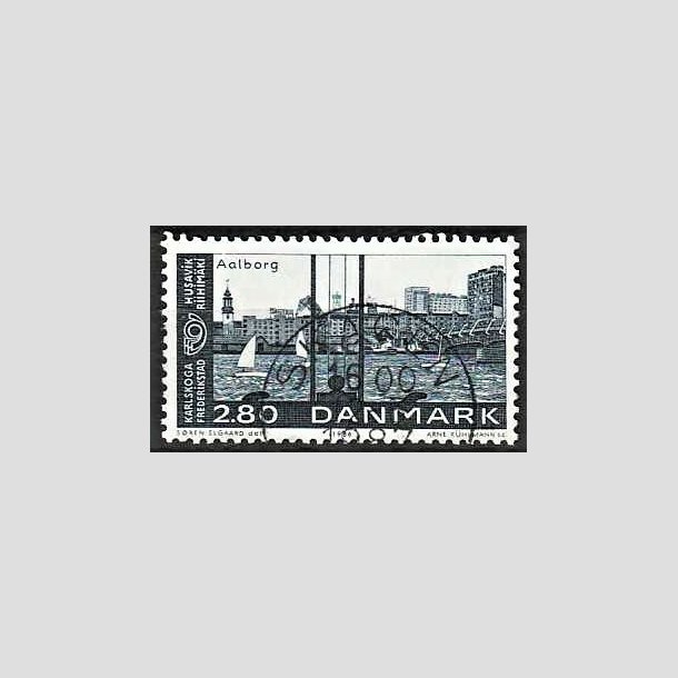 FRIMRKER DANMARK | 1986 - AFA 859 - Venskabsbyer - 2,80 Kr. bl - Pragt Stemplet