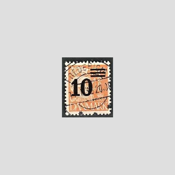 FRIMRKER DANMARK | 1934 - AFA 222 - 10/30 re orangegul provisorier - Lux Stemplet