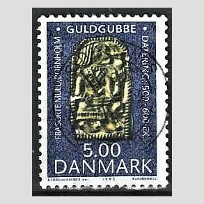 FRIM�RKER DANMARK | 1993 - AFA 1036 - Danef� - 5,00 Kr. flerfarvet - Pragt Stemplet